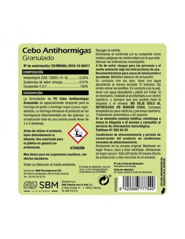 antihormigas granulado